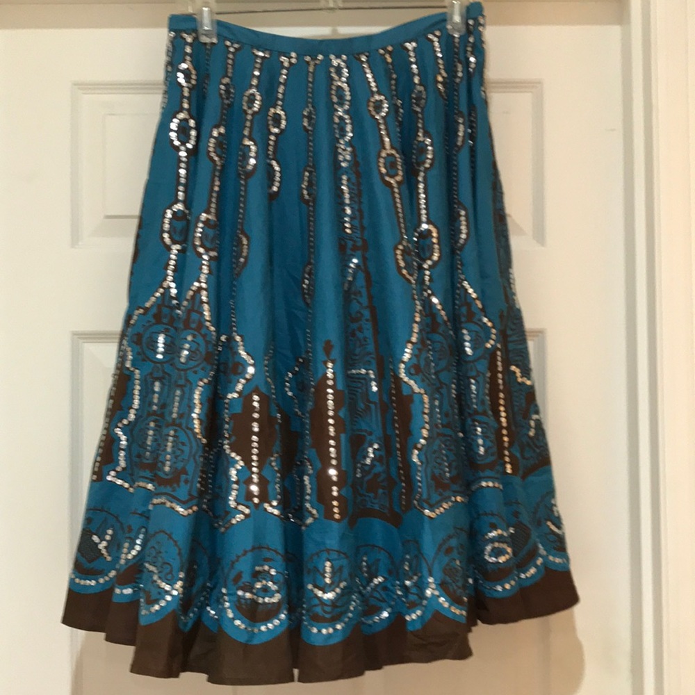 NWOT WD. NY Sequined Lined Skirt Size 10